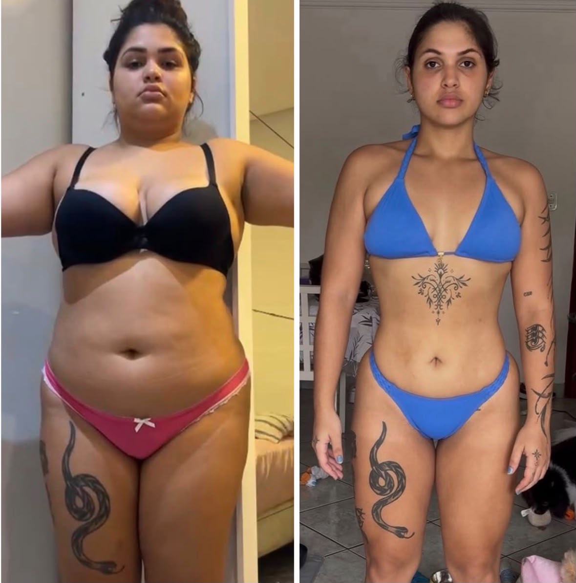 Antes e depois — transformação 04 de aluna da consultoria Rodrigo Oliveira